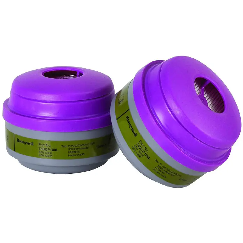75SCP100L-1 Honeywell North 75SCP100L Multi-Contaminant P100 Respirator Cartridge - 1 Pair - Image 1