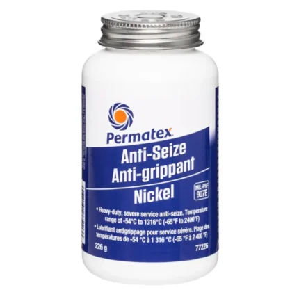 Permatex 77226 Anti-Seize Lubricant – Nickel-Based, High-Temperature, 8 oz Brush-Top Bottle
