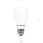 LEDVANCE Sylvania 79703 A19 LED Bulb – 6W (40W Eq.), E26 Medium Base, Bright White - 4 Pack - Image 3