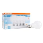 LEDVANCE Sylvania 79703 A19 LED Bulb – 6W (40W Eq.), E26 Medium Base, Bright White - 4 Pack