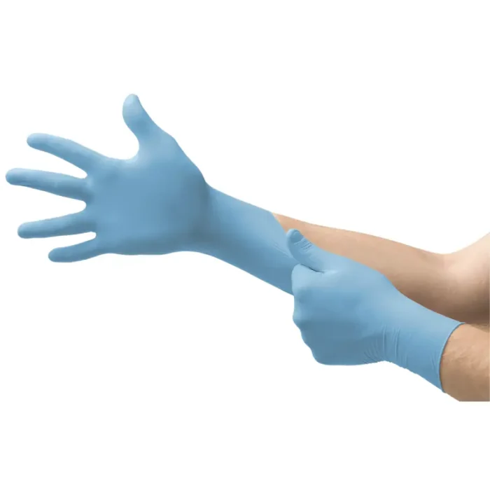 Ansell 92-134 MICROFLEX Disposable Nitrile Exam Gloves – Soft, Powder-Free - Size 8 - M - Box of 100 - Image 2