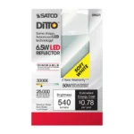 Satco S9631 6.5 Watt; LED R20; 3000K; 107 deg. Beam Angle; Medium base; 120 Volt; Dimmable - Image 2