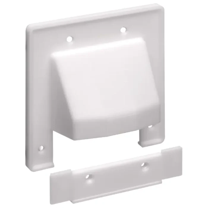 Arlington CER2 Reversible Low-Voltage Cable Entrance Plate - 2 Gang - Image 1