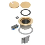 Arlington FLBC4580MB Brass InBox Recessed Receptacle Cover Kit