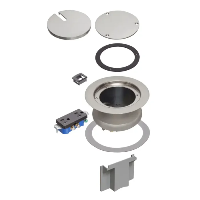 Arlington FLBC4580NL Nickel InBox Recessed Receptacle Cover Kit - Image 1