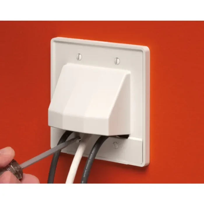 Arlington CER2 Reversible Low-Voltage Cable Entrance Plate - 2 Gang - Image 3