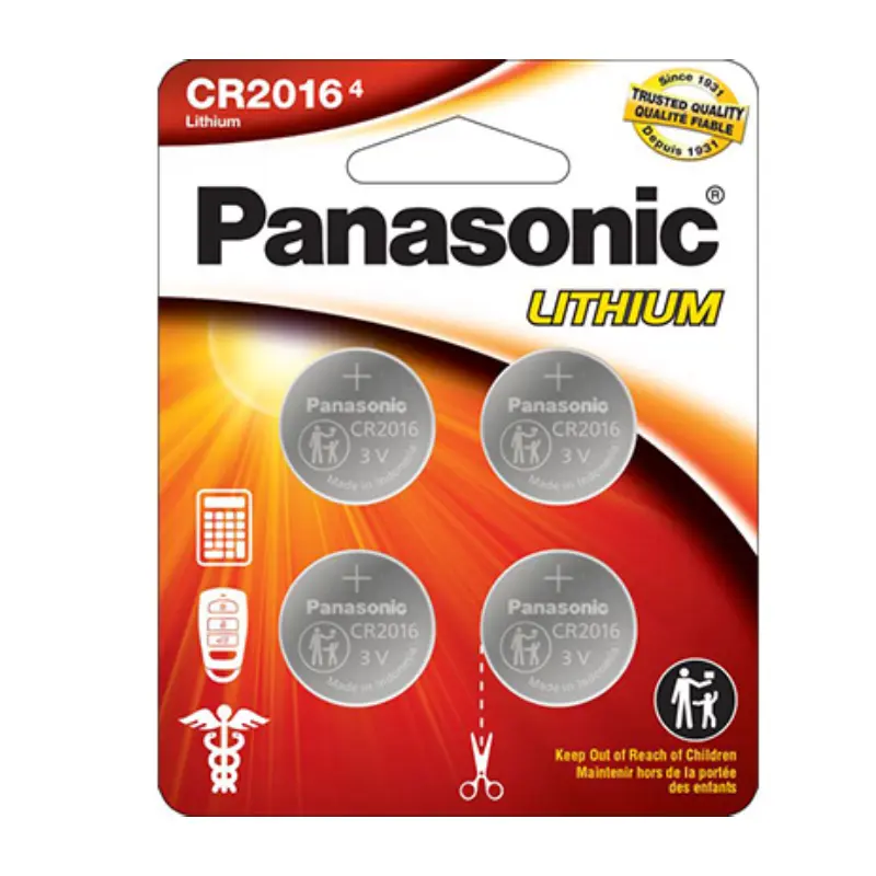 CR2016PA4BL Panasonic CR2016 3V Lithium Coin Battery - 4 Pack - Image 1