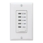 Intermatic EI200W In-Wall Electronic Countdown Timer – 120 VAC, 60 Hz, Preset Times 5,10,15,30 Minute, With Hold, White