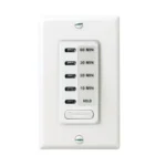 Intermatic EI210W Electronic Countdown Timer, 120 VAC, 60 Hz, Preset Times 10,20,30,60 Minute, With Hold, White