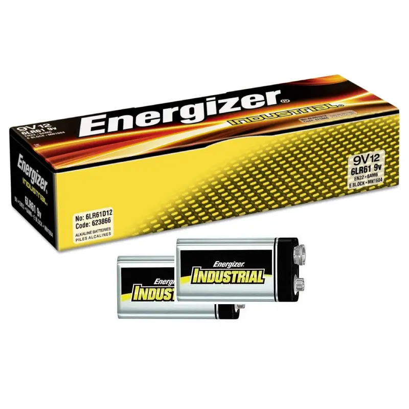 EN22 Energizer Industrial 9V Alkaline Batteries EN22 - 12 Pack - Image 1