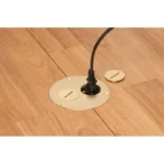Arlington FLB3520MB Round Cut-In Box with Brass Cover with Threaded Plugs - Image 3