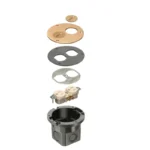 Arlington FLB3520MB Round Cut-In Box with Brass Cover with Threaded Plugs - Image 4