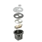 Arlington FLB3520NL Round Cut-In Box with Nickel Cover with Threaded Plugs - Image 2
