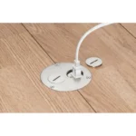 Arlington FLB3520NL Round Cut-In Box with Nickel Cover with Threaded Plugs - Image 4