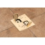 Arlington FLB5552MB Combo Floor Box Kit with Installed Low Voltage Divider - Brass - Image 4