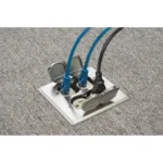 Arlington FLB5552NL Combo Floor Box Kit with Installed Low Voltage Divider - Nickel - Image 4