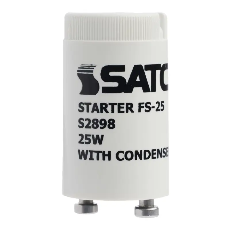 FS-25.1 Satco S2898 FS-25 Fluorescent Starter - 2-Pin - Compatible with 25W Lamps - 110V - 25 Pack - Image 1