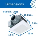 Panasonic FV-0511VQ1 WhisperCeiling DC Ventilation Fan - Image 5