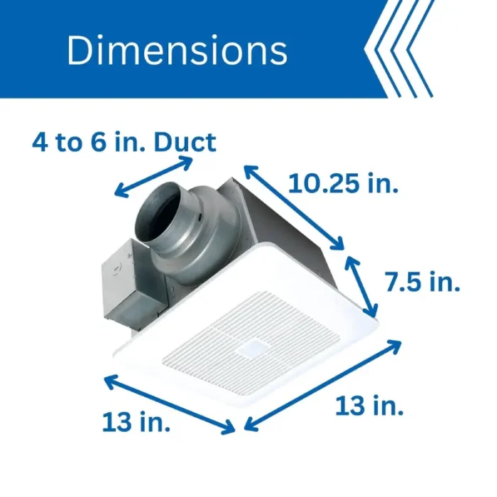 Panasonic FV-0511VQC1 WhisperSense DC Ventilation Fan - Image 4