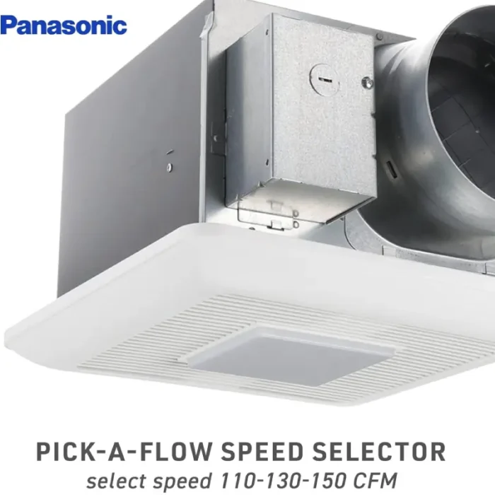 Panasonic FV-1115VQL1 WhisperCeiling LED Exhaust Fan (110-130-150 CFM) - Image 2