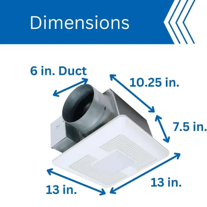 Panasonic FV-1115VQL1 WhisperCeiling LED Exhaust Fan (110-130-150 CFM) - Image 5