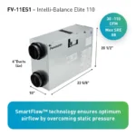 Panasonic FV11ES1 Intelli-Balance™ Elite 110 ERV - Temperate Climate Zone with boost feature - Image 3