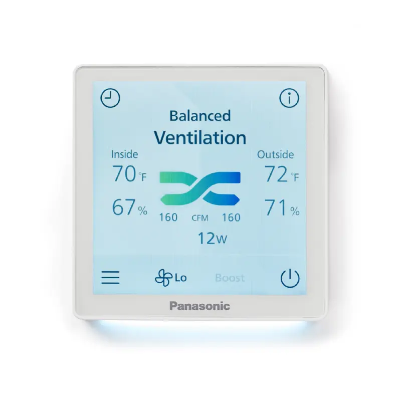 FVSCVE2 Panasonic FV-SCVE2 LED Wall Controller – Compatible with Intelli-Balance™ Elite and Elite Plus+ Energy Recovery Ventilators - Image 1
