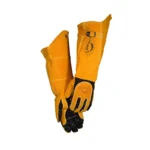 PIP Caiman 1878 Premium Split Deerskin MIG/Stick Welder's Glove with Fleece/Foam Insulation - 21" Length, Gold - Size 10 - XL - Pair