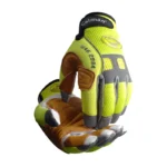 PIP Caiman 2984 Goat Grain Hi-Vis Mechanics Gloves - Size 9 - L - Pair
