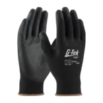 PIP Safety G-Tek 33-B125 Seamless Knit Nylon Blend Glove with Polyurethane Coated Flat Grip, Black - Size 8 - M - 12 Pairs