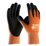 PIP Safety ATG 34-8014 MaxiFlex Hi-Vis Seamless Knit Nylon Glove with Nitrile Coated MicroFoam Grip - Size 8 - M - 12 Pairs