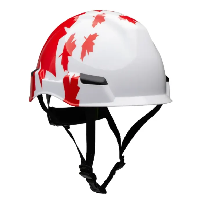 PIP Dynamic HP142R-MPL-01 Rocky Type 2 Industrial Climbing Helmet with High Density Foam and Ratchet Adjustment - Maple Leaf Wrap - Image 1