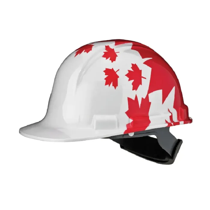 PIP Dynamic HP241R-MPL-01 Whistler Cap Style Hard Hat, Rachet Adjustment - Red Maple Leaf Wrap - Image 1
