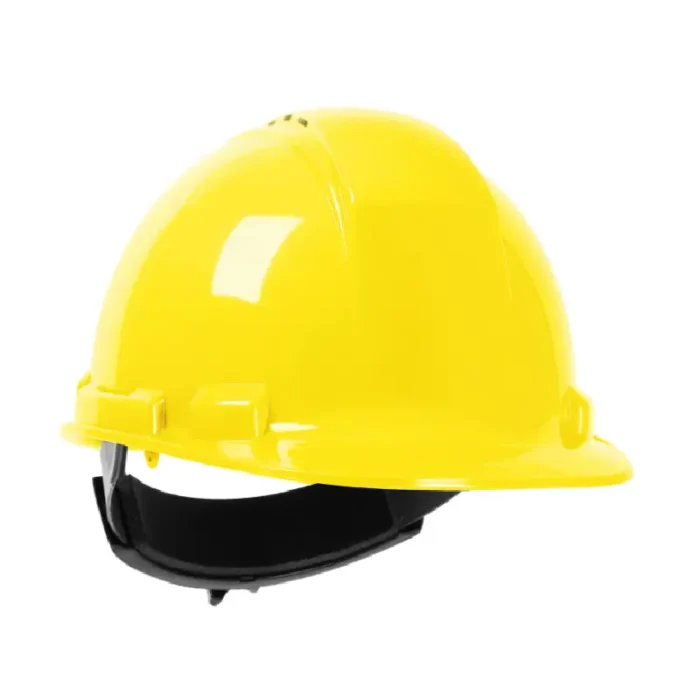 PIP Dynamic HP241RV-02 Whistler Cap Style Vented Hard Hat, Rachet Adjustment - Yellow - Image 1