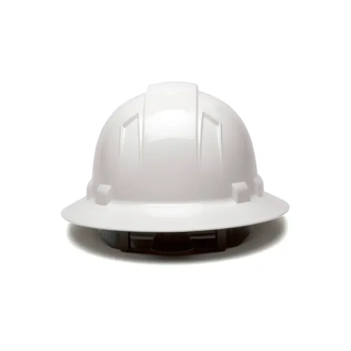 Pyramex HP54111 Ridgeline Full Brim Hard Hat 4 Point Ratchet Suspension, Black - Image 4