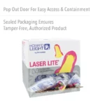 Honeywell Howard Leight LL-1 Laser Lite High Visibility Foam Earplugs, Vending Packs - 200 Pairs - Image 2