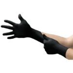 Ansell MK-296 Microflex Black Nitrile Disposable Exam Gloves, Powder-Free - Size 8 - M - Box of 100 - Image 2