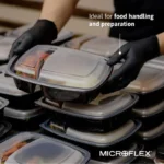 Ansell MK-296 Microflex Black Nitrile Disposable Exam Gloves, Powder-Free - Size 8 - M - Box of 100 - Image 4