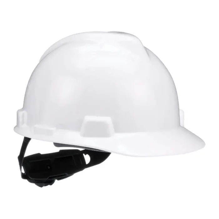 MSA 475358 V-Gard Slotted Cap, White, W/Fas-Trac III Suspension - Image 1