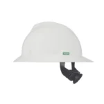 MSA 475369 V-Gard Slotted Full-Brim Hat, White, w/Fas-Trac III Suspension