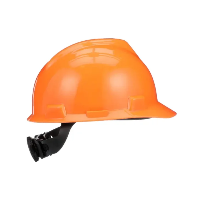 MSA 488146 V-Gard Slotted Cap, Hi-Viz Orange, w/Fas-Trac III Suspension - Image 1