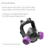 Honeywell North 54001 Full Facepiece Respirator with Dual Cartridge Connectors - Medium/Large - Image 3