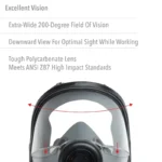 Honeywell North 54001 Full Facepiece Respirator with Dual Cartridge Connectors - Medium/Large - Image 4
