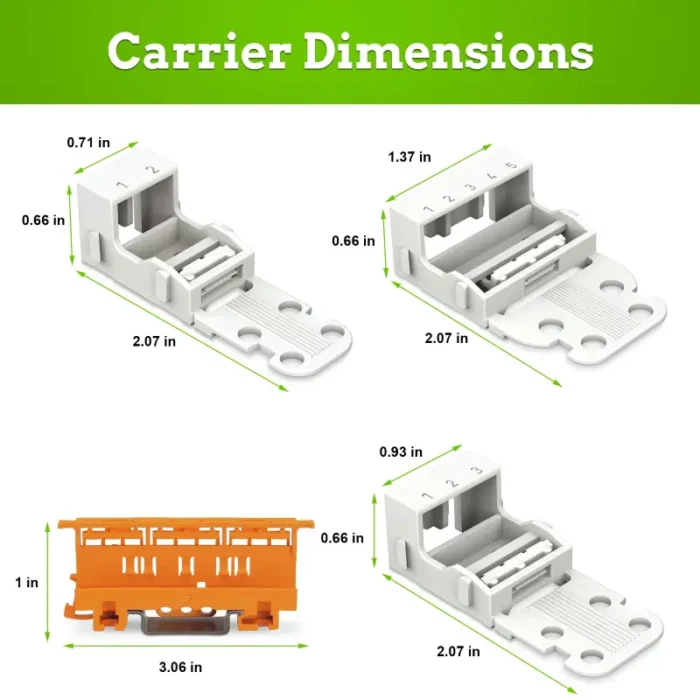 WAGO 221 Series 19pc Mounting Carrier 12AWG Assortment - Image 3
