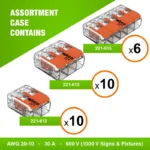 WAGO 221 Series 26pc 10 AWG Compact Splicing Wire Connectors Assortment - Image 2