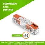 WAGO 221-2401 48pc Inline Compact Splicing Wire Connectors Assortment - Image 2