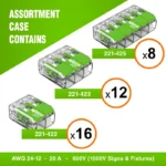 WAGO 221 Series Green Range 36pc Compact Splicing Wire Connectors Assortment - Image 2