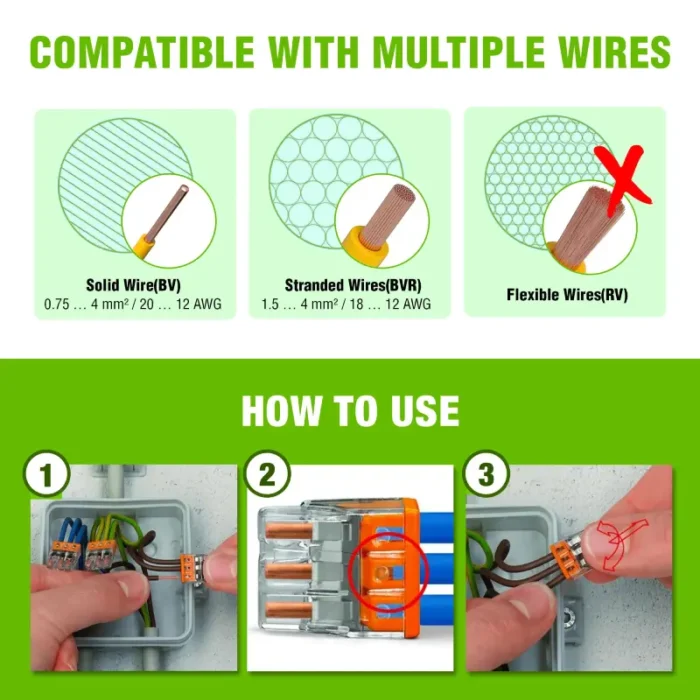 WAGO 2773 Series 58pc Push In Compact Splicing Wire Connectors Assortment - Image 4