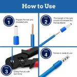 New Age America Wire Ferrules Insulated 20 AWG, Gray - 1,000PCS Bulk Pack - Image 4