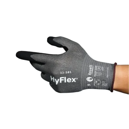 Ansell 11-581 HyFlex Ultra-Lightweight Cut-Resistant Gloves, Nitrile Palm Coating - Size 11 - XXL - Pair